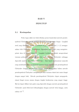 BAB V PENUTUP 5.1 Kesimpulan
