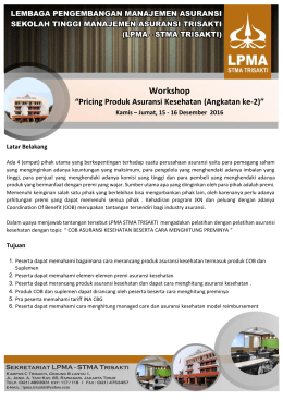 Workshop - STMA TRISAKTI