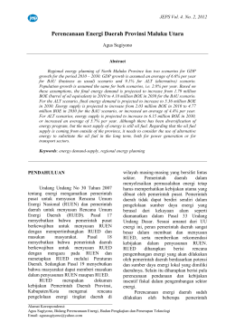 Perencanaan Energi Daerah Provinsi Maluku Utara (PDF
