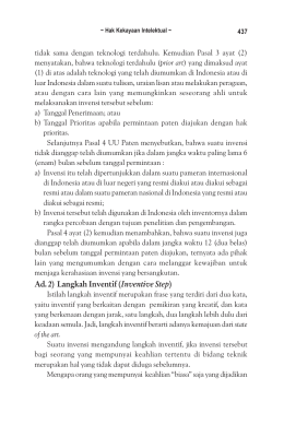 Ad. 2) Langkah Inventif (Inventive Step)