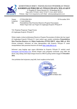 Surat - Website Kopertis Wilayah IV