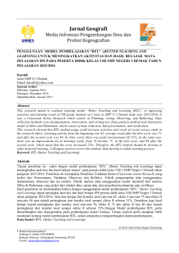 Jurnal Geografi - Universitas Negeri Semarang