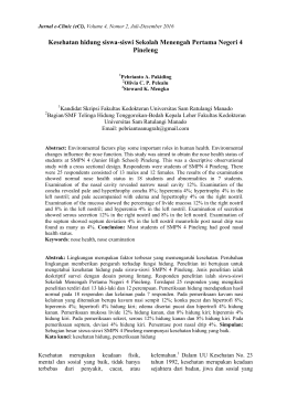 Kesehatan hidung siswa-siswi Sekolah Menengah Pertama Negeri