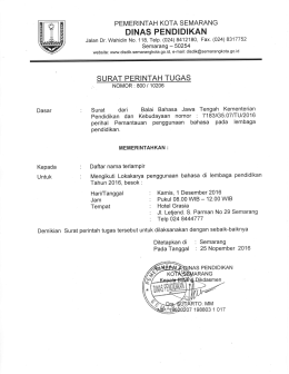 - Dinas Pendidikan Kota Semarang