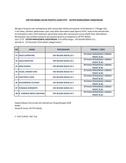 daftar nama calon peserta ujian sttk - sistem