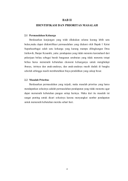 BAB II IDENTIFIKASI DAN PRIORITAS MASALAH