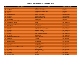 Daftar Rumah Ibadah Agama Katolik - Kemenag Sul-Sel