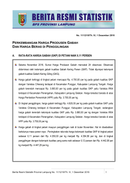 Unduh BRS Ini - BPS Provinsi Lampung