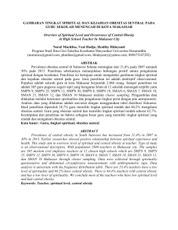 GAMBARAN TINGKAT SPIRITUAL DAN KEJADIAN OBESITAS