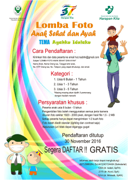 Lomba Foto - Harapan Kita - Rumah Sakit Anak dan Bunda