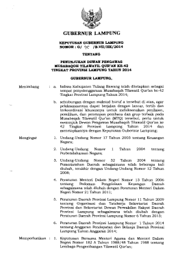 gubernur lampung - Provinsi Lampung