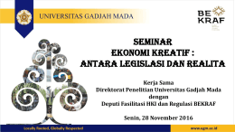 Presentasi Seminar @UC - LPPM UGM