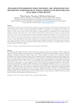 bestmittel terhadap kuat tekan, modulus of