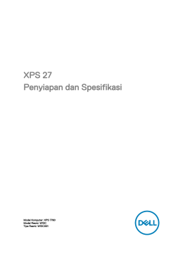 XPS 27 Penyiapan dan Spesifikasi