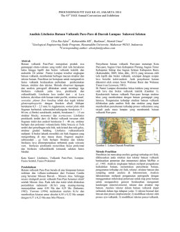 Analisis Litofasies Batuan Vulkanik Pare