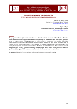 teachers` vıews about ımplementatıon of the mıddle school