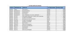 ek süre verilecek dersler fakülte program adı ders adı ek süre/dakika