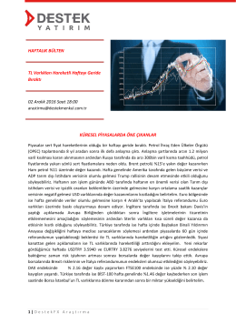 haftalık b&uuml;lten