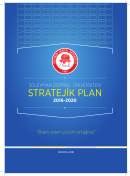 stratejik plan - S&uuml;leyman Demirel &Uuml;niversitesi