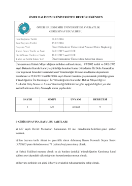 ÖMER HALİSDEMİR ÜNİVERSİTESİ