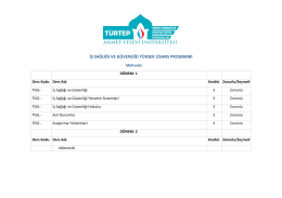 İŞ SAĞLIĞI VE G&Uuml;VENLİĞİ Y&Uuml;KSEK LİSANS PROGRAMI