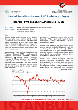 İstanbul Sanayi Odası İstanbul PMI™ İmalat