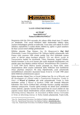 (4)8 Güz 2016 sayısında, altı yabancı dild - HUMANITAS