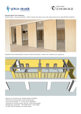 Hareketli B&ouml;lme Duvar Sistemleri Toplantı Odaları