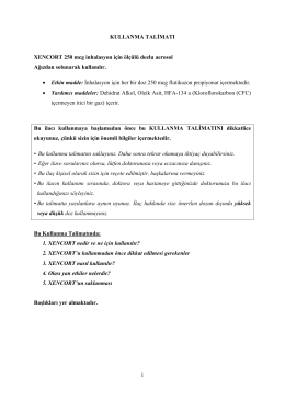 1 KULLANMA TALİMATI XENCORT 250 mcg inhalasyon