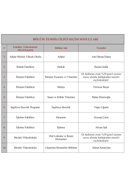 b&ouml;l&uuml;m temsilciliği se&ccedil;im sonu&ccedil;ları