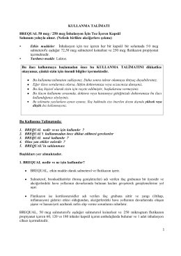 KULLANMA TALİMATI BREQUAL 50 mcg / 250 mcg