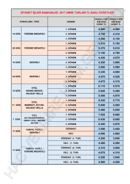 HAC VE UMRE H İZM.GEN.M&Uuml;D.