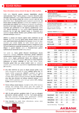 Günlük Bülten - Akbank Yatırımcı
