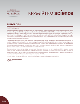 edit&ouml;rden - Bezmialem Science