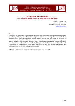 measurement and evaluatıon of pre-servıce musıc teachers` basıc