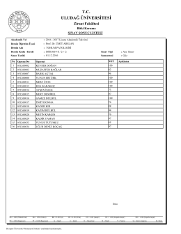 ULUDAĞ ÜNİVERSİTESİ T.C.