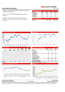 Hazine`den G&uuml;ne Bakış