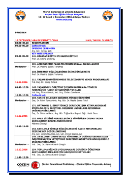 wcle 2016 program - World Congress on Lifelong Education