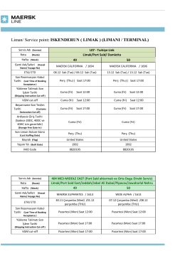 Liman/ Service point: ISKENDERUN ( LIMAK