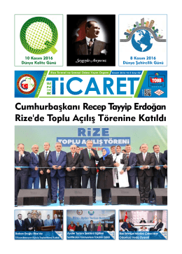 Cumhurbaşkanı Recep Tayyip Erdoğan Rize`de Toplu Açılış