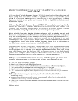 Kişisel Verilerin Korunması