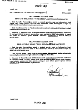 Deniz Harp Okulu ve Deniz Astsubay Meslek Y&uuml;ksekokuluna