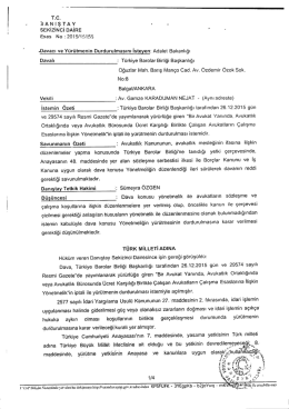 T.C. AN İŞ TAY SEKİZİNCİ OAİIE Esas No :2015/15155 .Davacı ve