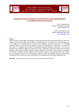 communication in technology supported education environments