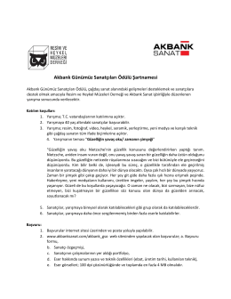 Akbank Günümüz Sanatçıları Ödülü Şartnamesi