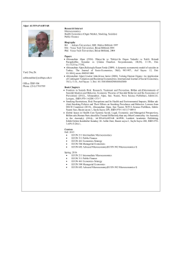 Yrd. Doç. Dr. Alper Altınanahtar