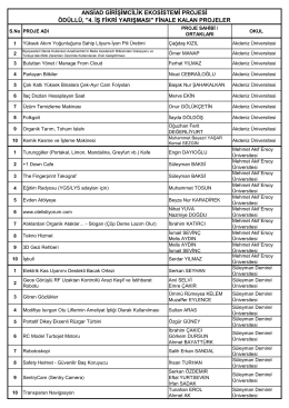 finale kalan projeler