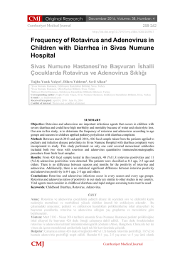 CMJ Frequency of Rotavirus and Adenovirus in Children with