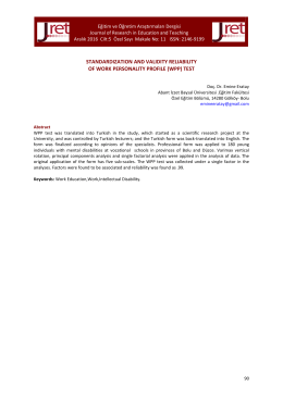 (wpp) test - Journal of Research in Education and Teaching