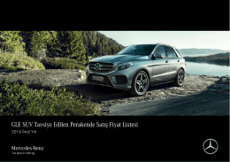 GLE SUV Tavsiye Edilen Perakende Satış Fiyat - Mercedes-Benz